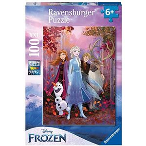 Ravensburger Puzzel 80535 - De ijskoningin Elsa en haar vrienden, 100 stukjes kinderpuzzel voor Frozen fans vanaf 6 jaar