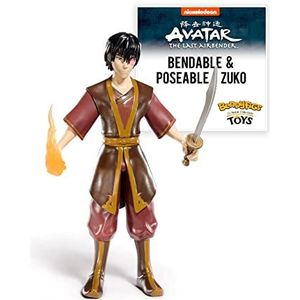 BendyFigs The Noble Collection Avatar Zuko - Noble Toys 19 cm buigbare Posable Collectible Pop Figure met stand en mini-accessoire