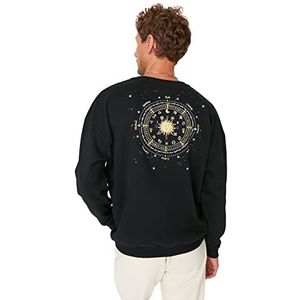Trendyol Sweatshirt - Zwart - Oversized, Zwart, XL