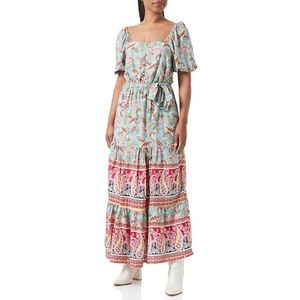 SANIKA Dames midi-jurk met paisley-print 15923624-SA01, lichtgroen meerkleurig, L, Midi-jurk met paisley-print, L