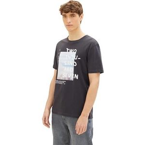 TOM TAILOR Denim T-shirt voor heren, 29476 - Coal Grey, XL