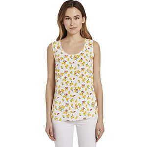 TOM TAILOR Dames Mouwloze blouse 1018511, 24252 - Offwhite Fruit Minimal, 36