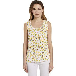 TOM TAILOR Dames Mouwloze blouse 1018511, 24252 - Offwhite Fruit Minimal, 36