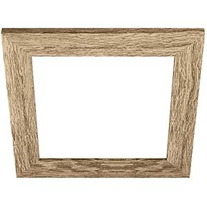 EGLO Decoratief houten frame, accessoire voor LED-paneel Salobrena 30 x 30 cm, vierkant frame van licht bruin gevlamd hout