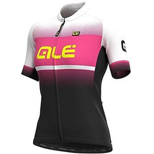 Alé Cycling Solid Blend 2020 fietsshirt voor dames, korte mouwen, zwart/neonroze