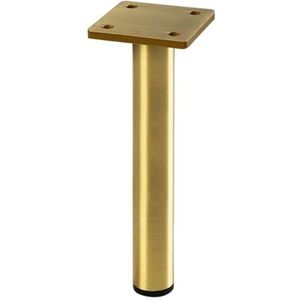 GTV - Ronda Simple meubelpoot | meubelpoten | metalen kastpoten, sofa vervangende steunpoten voor meubel/bank/tafel | H = 180 mm, diameter 25 mm, staal, goud geborsteld