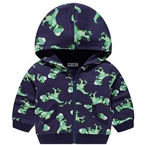 Little Hand Sweatshirt met capuchon voor jongens, 2-dinosaurier, 122 cm