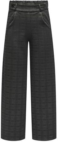 Jdy Geggo Mia JRS Noos Long Check Pant, asphalt, S / 32L