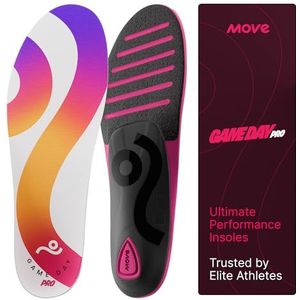MOVE Game Day Pro Sportzolen voor ultieme prestatie, geschikt voor basketbal, volleybal, voetbal, tennis, atletiek, honkbal, hardlopen en een actieve levensstijl Extra schokabsorptie (M 9-9,5/WM 10,5