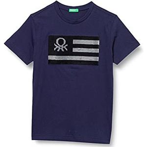 United Colors of Benetton T-shirt voor kinderen en jongeren, blauw 252, XXL