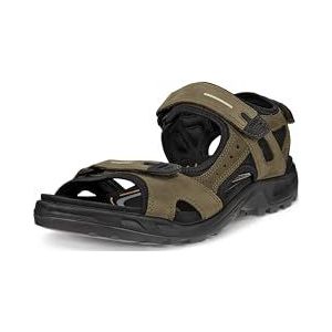 ECCO - Yucatan - Sandalen - Tarmac - Bovenwerk van Nubuckleer en Textiel - Duurzame Rubber Zool