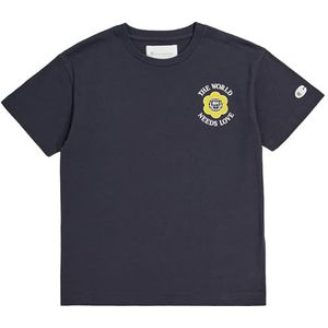 Champion Rochester 1919 Eco Future B - Circular gerecycled katoen Graphic S/L T-shirt, pastelzwart, 15-16 jaar kinderen en jongens SS24, pastelzwart, 15-16 jaar