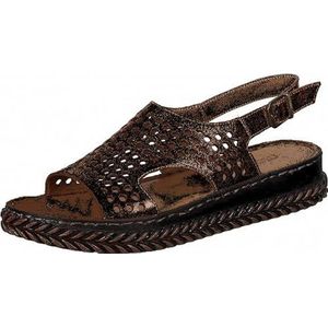 Manitu Dames 910208-01 sandaal, zwart, 40 EU