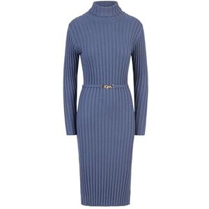 APART Fashion midi-gebreide jurk, blauw, 34