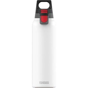 SIGG Hot & Cold One Light White (0,55 l) thermo-drinkfles, vrij van schadelijke stoffen en geïsoleerde roestvrijstalen drinkfles, met één hand te bedienen outdoor thermo-fles
