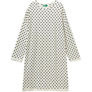 United Colors of Benetton dames nachthemd, Bianco Panna A Pois 61d, S