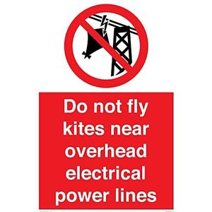 Vliegen niet vliegers in de buurt van elektrische elektriciteitsleidingen Teken - 400x600mm - A2P