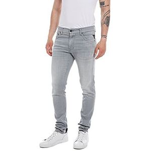 Replay Mickym Herenjeans, slimfit, met stretch, 095, lichtgrijs, 29W x 34L