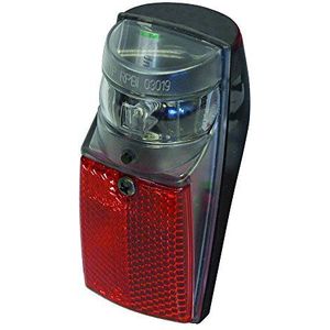 Dyto Unisex Volwassen Rode LED Achterlicht batterijen met reflector, E1 - Rood,