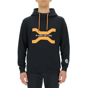 JEEP O102930-B000 XP Heren Sweatshirt met Grote Print Xtreme Performance - A Way of Life JX23A Heren Zwart M
