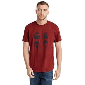 G-Star RAW maskers gr regular tee, rood (Dry Red D25160-336-5298), XS