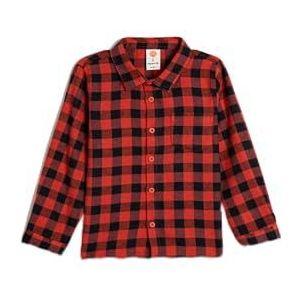 Koton Babyboy Plaid Shirt Lange Mouwen Pocket Details, Orange Check (2c0), 9-12 Maanden
