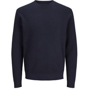 JACK & JONES Jprblubarkley Knit Crew Neck Ch, night sky, XS
