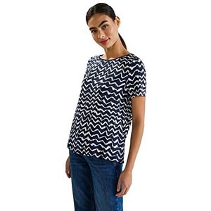 Street One Damesshirt met korte mouwen, blauw (deep blue), 36