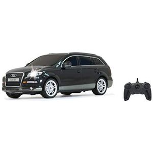 JAMARA 400080 - Auto Audi Q7 1:24 2,4 GHz - officieel gelicentieerd, tot 1 uur rijtijd bij ca. 9 km/u, perfect nagemaakte details, hoogwaardige afwerking, LED-licht, zwart