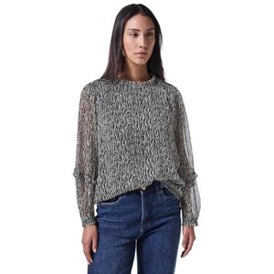 Street One Studio Chiffon tuniek met ruches, Flint Grey, 44
