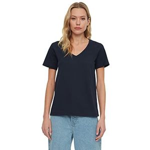 Trendyol Dames Navy Blue V-hals Basic gebreid T-shirt, Large