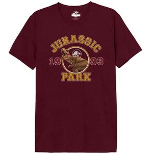 Jurassic Park T-shirt heren, Bordeaux Melange, L