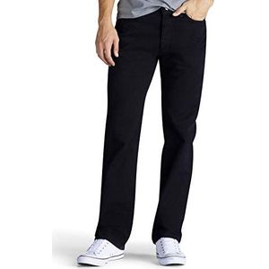 Lee Uniforms Heren Relaxed Fit Straight Leg Jeans, Zwart, 42W x 30L