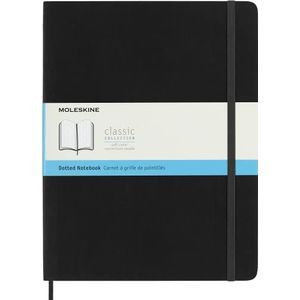 Moleskine Classic Dotted Paper Notebook - Soft Cover and Elastic Closure Journal - Color Black - X- Large 19 x 25 A4 - 192 Pages