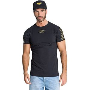 Gianni Kavanagh Black Attitude Tee T-shirt voor heren, Zwart, XS