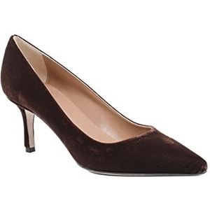 19V69 ITALIA Dames pomp Dark Brown INES65 fluweel T.Moro, Bruin, 41 EU