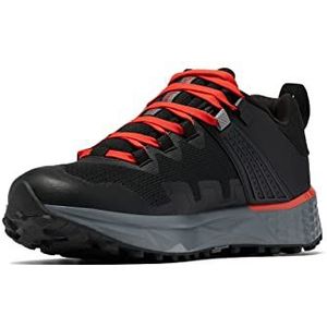 Columbia Facet 75 Outdry Low Rise Trekking- en wandelschoenen voor heren, Zwart X Vurig Rood, 43.5 EU