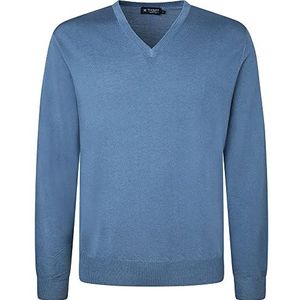 Hackett London Heren GMD Merino Silk V NCK Pullover Sweater, Chambray, XXL