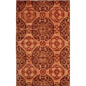 Safavieh licht patroon tapijt, WYD376 strijkbaar. 120 x 180 cm Dunkelrot/Rot