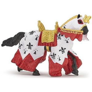 Papo -Handgeschilderde - Figuurtjes -Middeleeuws - Fantastisch -Paard van Koning Arthur rood-39951-Verzamelbaar-Voor kinderen - Geschikt voor jongens en meisjes - Vanaf 3 jaar