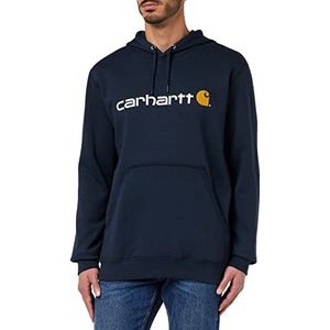 Carhartt Heren Signature Logo Midweight Sweatshirt Sweater Sweater, Nieuwe marine, L