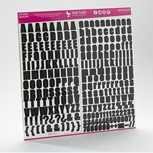 CreaPlaisir Alfabet stickers, zwart, medium