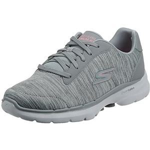 Skechers Go Walk 6 Magic Melody Sneaker voor dames, Grijs Textiel Trim, 38 EU