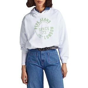 Pepe Jeans Alexandra Sweatshirt met capuchon voor dames, Wit (wit), L