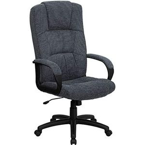 Flash Furniture Stoffen stoel met hoge rugleuning, grijs, schuim, high-back