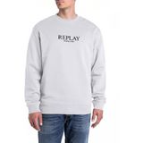Sweatshirt - Geribbelde Kraag - Sweatstof - Ronde Hals - Logoprint - Lange Mouw