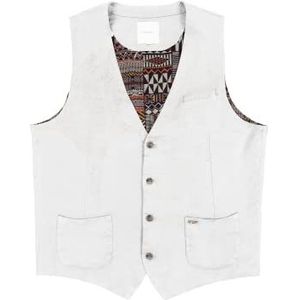 Gianni Lupo GL011BD vest, wit, M heren, Wit.