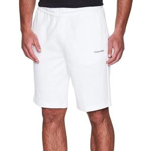 Calvin Klein Heren Micro Logo Repreve Shorts Sweatshorts, Helder Wit, L