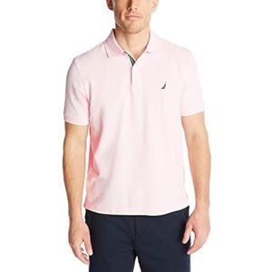 Nautica Men's Classic Short Sleeve Solid Polo Shirt, Cradle Pink, Small