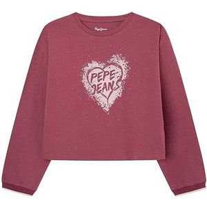 Pepe Jeans Samy T-shirt voor meisjes, rood (crushed berry), 6 Jaar